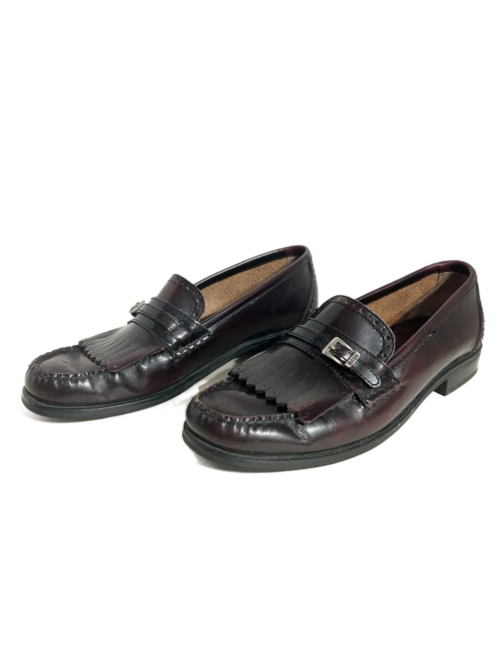 G.H. Bass Weejuns Harper Kiltie Penny Loafer Oxblood Burgundy Leather Size 6M